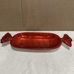Christmas Candy Serving Tray Designed In A Shape Of A Wrapped Candy