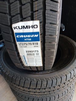 New set of tires khumo 275 70 18 lt