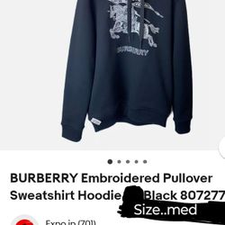 Burberry Hoodie Blk https://offerup.co/faYXKzQFnY?$deeplink_path=/redirect/