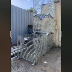 Collapsible Wire Baskets Heavy Duty With Casters