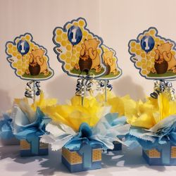 Pooh Bear, Party Decoration Table Centerpiece 1st Birthday Baby Shower