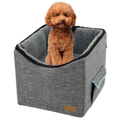 Dog Car SeatComfortable Large Capacity Pet Booster Car Seat with Clip-On Safety Leash