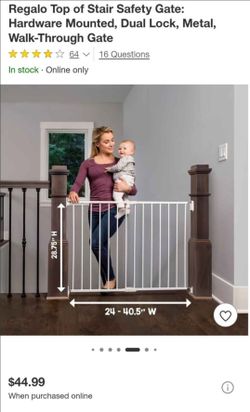 Regalo Top of Stair Safety Gate $35 each or 2 for $60