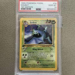 PSA 10 Golbat [1st Edition] #34 Pokemon Fossil 