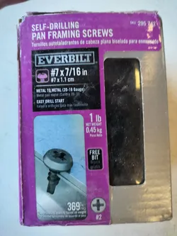 2 Boxes of Self Drilling /Tapping Sheet Metal Screws #7 x 7/16" , 738 PCS