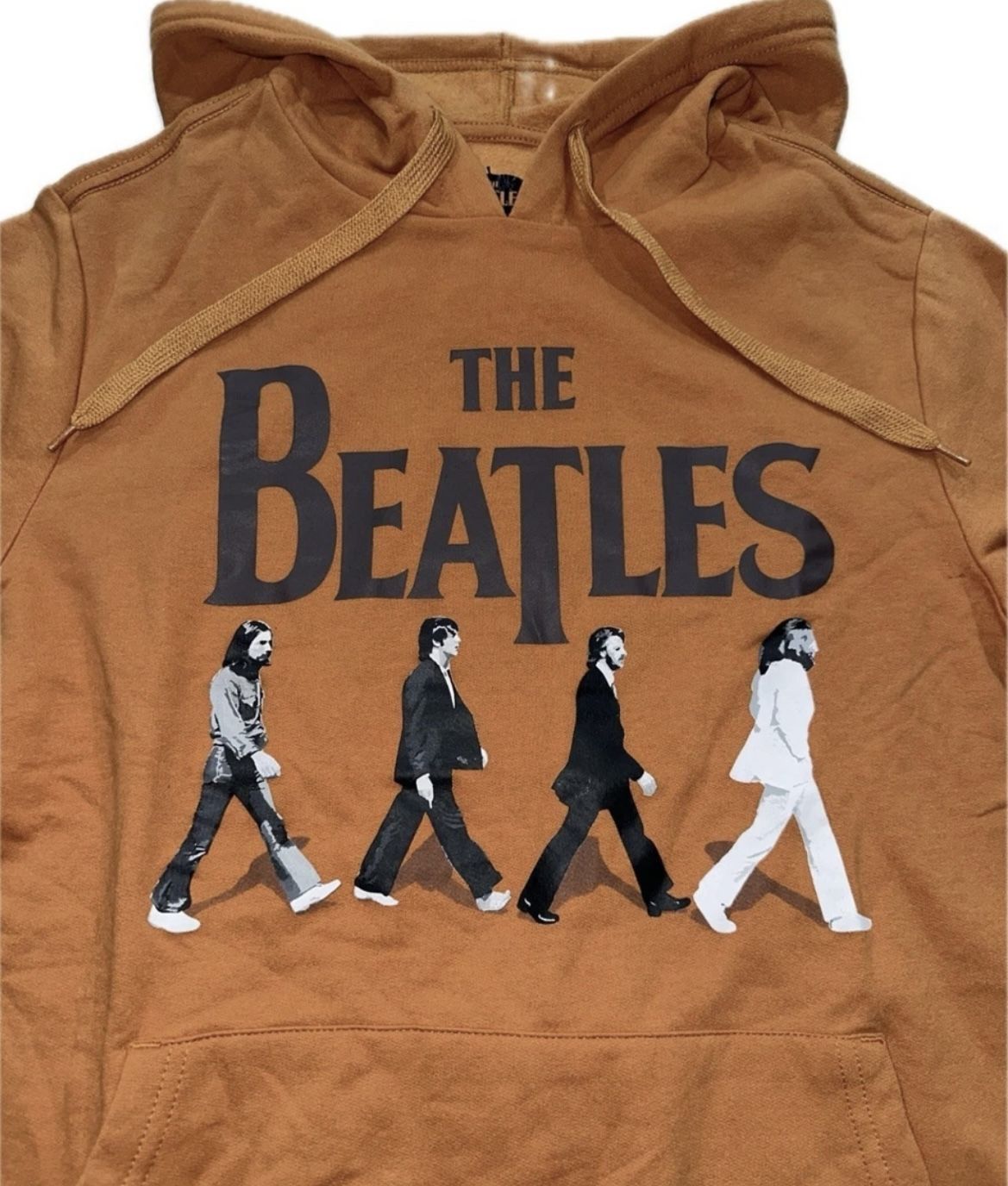 The Beatles Orange Pullover Hoodie Sweatshirt Adult Small-XL New