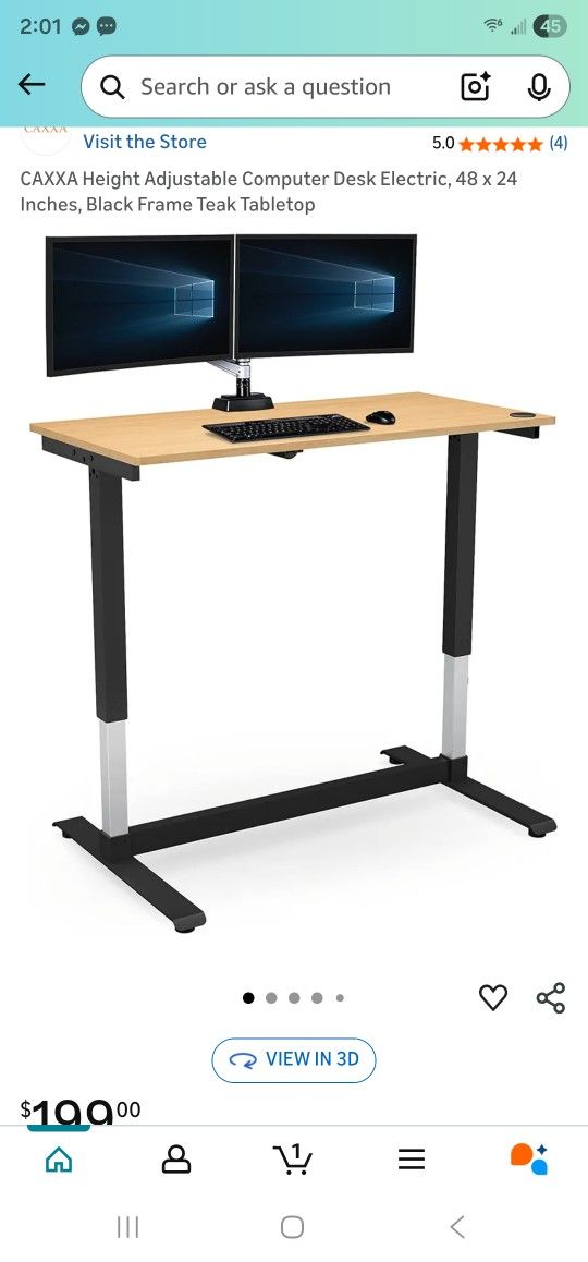 Electric Adjuatable Desk 48in New In Box