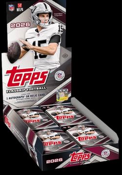 2026 TOPPS FLAGSHIP FOOTBALL HOBBY BOX (1 AUTO or RELIC) NFL QTY