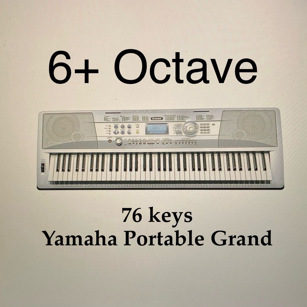 Yamaha Portable Grand, 6+ Octaves. Optional: Pro Lessons over Zoom (tablet, phone, laptop) 1st one Free!