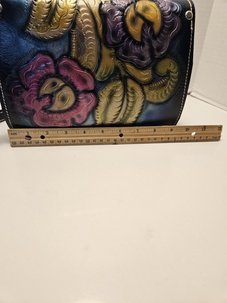 Mexican Leather Hand Crafted Crossbody Bag