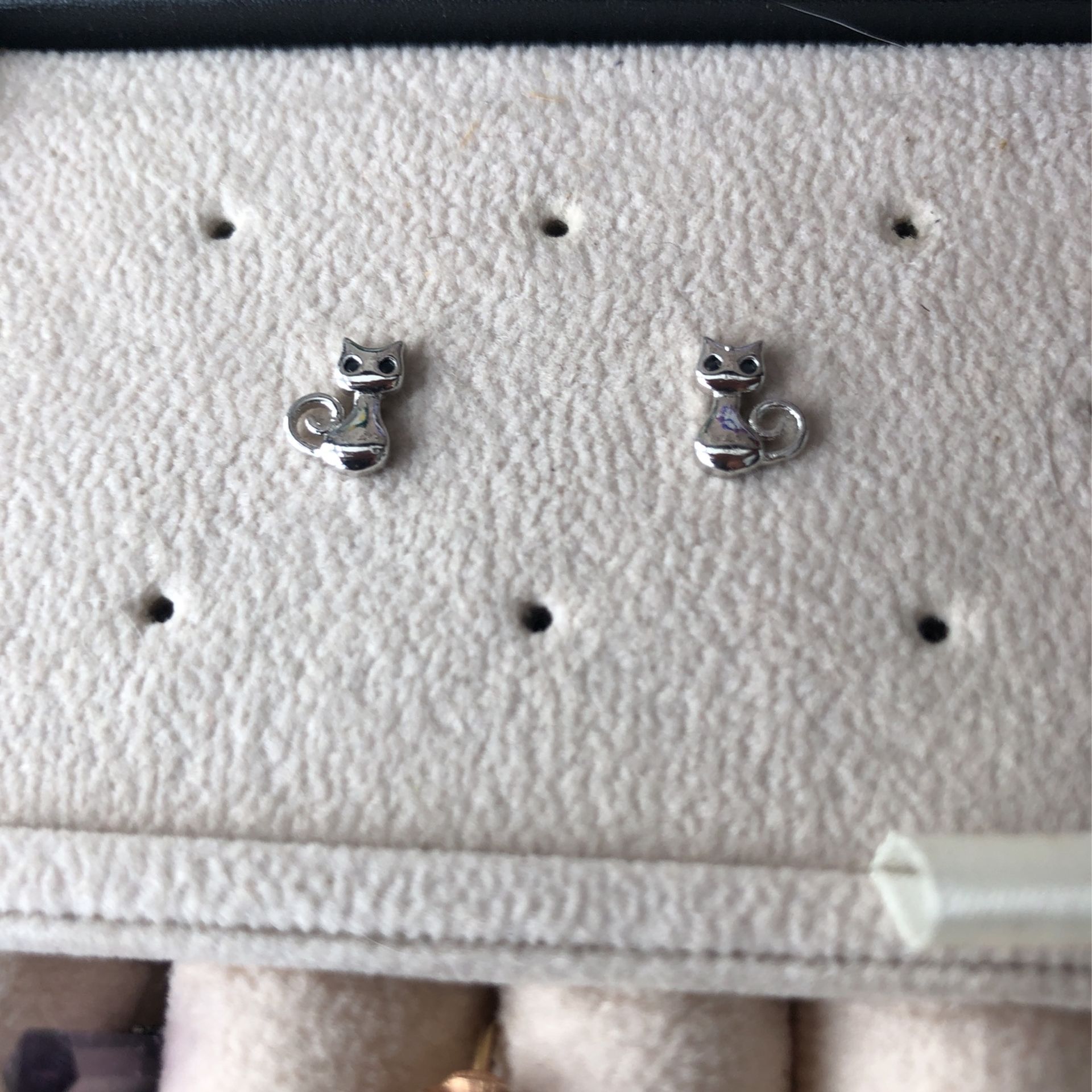 Cat Earrings 925 Silver