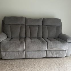 Gray Mitchiner Sofa, Loveseat And Rocking Chair Recliner For Sale