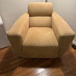 Modern Suede Chair Mustard Color