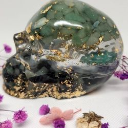 Crystal Skull Orgonite (Large) Handmade & Stunning 