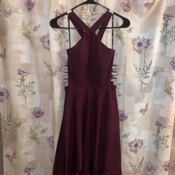 Speechless Burgundy Long Short Dress