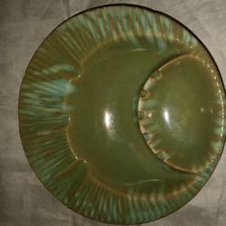 MCM Retro Green Ceramic Ashtray