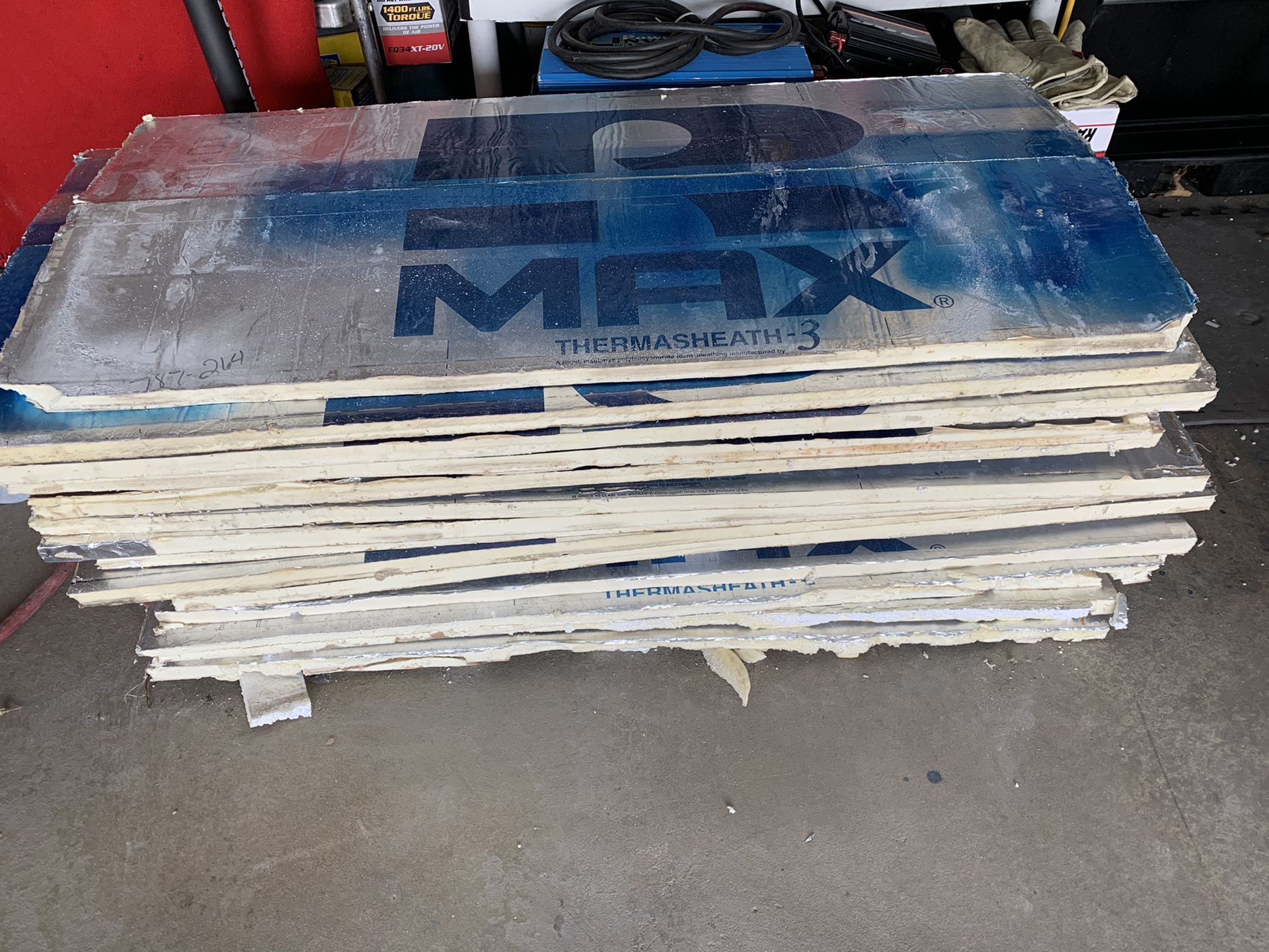 Pre cuts insulation for garage door