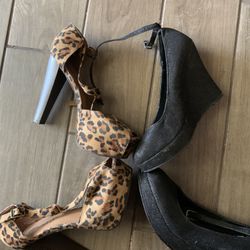 #womens #heels #shoes #leopard #black #new #size 9