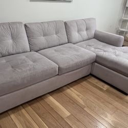 Grey Sectional Sofa  - Good Condition - Cozy