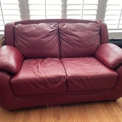 Red 2-Cushion Couch