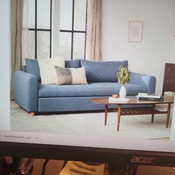 Nordby Lull Blue Sleeper Sofa