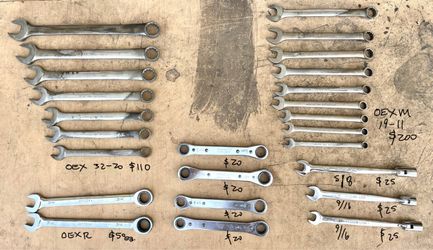 Snap On - Wrenches - Flank and Regular - Prices in Photos