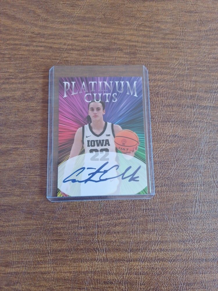 Caitlin Clark Platinum Cuts Facsimile Auto Only 1,000 Made Iowa Buckeyes
