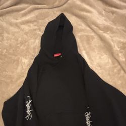Black Supreme Tag Hoodie