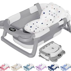 Collapsible baby bathtub
