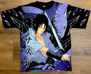 Naruto Sasuke Uchiha Snake AOP (XL) All Over Print Anime T-Shirt #15A