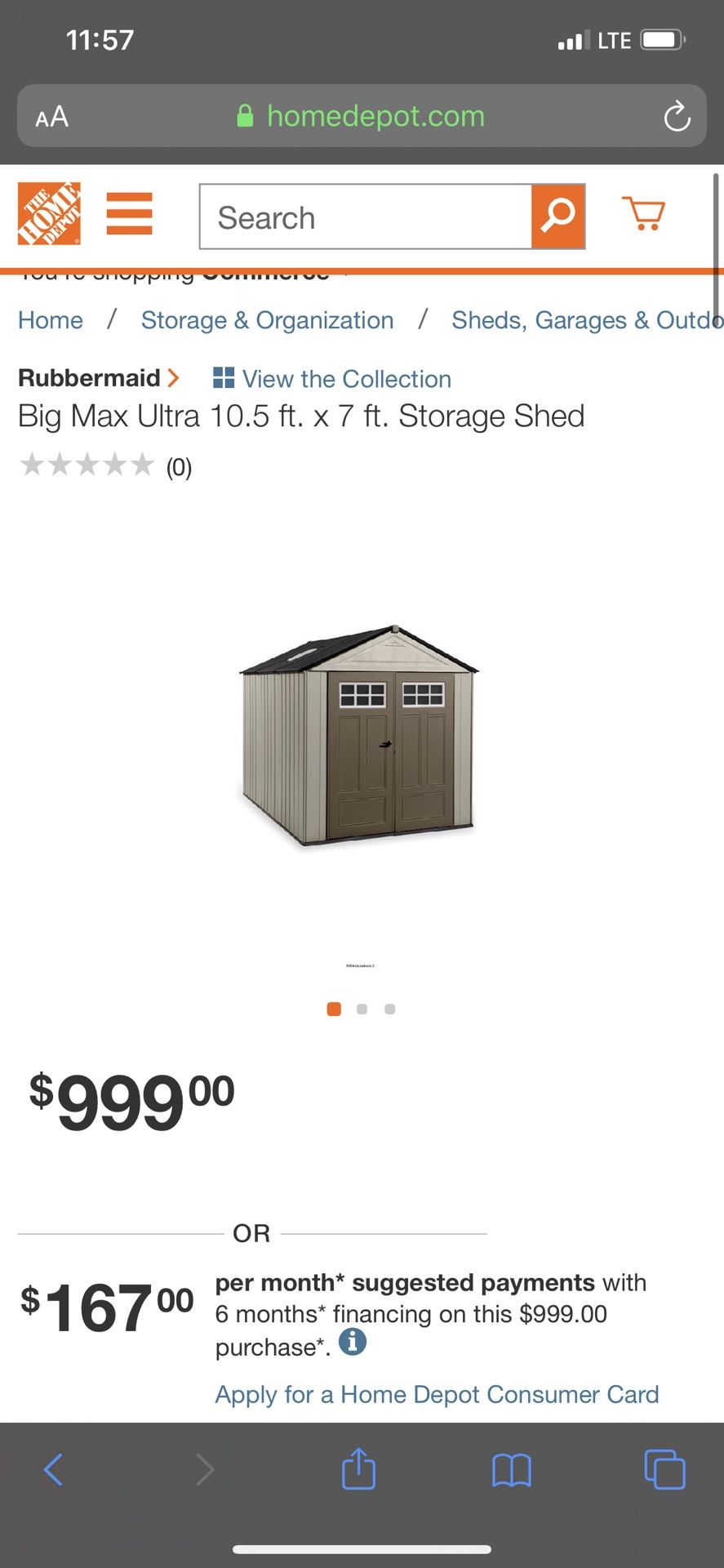 RUBBERMAID BIG MAX ULTRA 10.5ft x 7ft STORAGE SHED ***NEW*** for Sale in Artesia, CA OfferUp