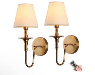 🔥NEW Antique Brass Wall Sconces Set of 2 – No Wiring! ONLY $75🔥