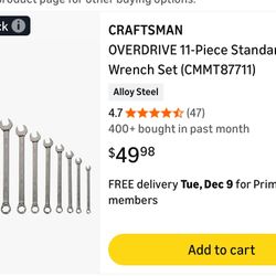 Craftsman 11 Piece Standard Wrench Set