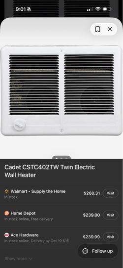 Wall heater 240v