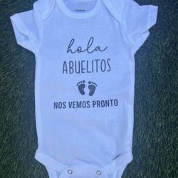 Hola Abuelitos Personalized Onesie