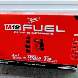 Clearance - Milwaukee M12 FUEL 4-in-1 Installation 3/8 in. Drill Driver w/ battery & charger 