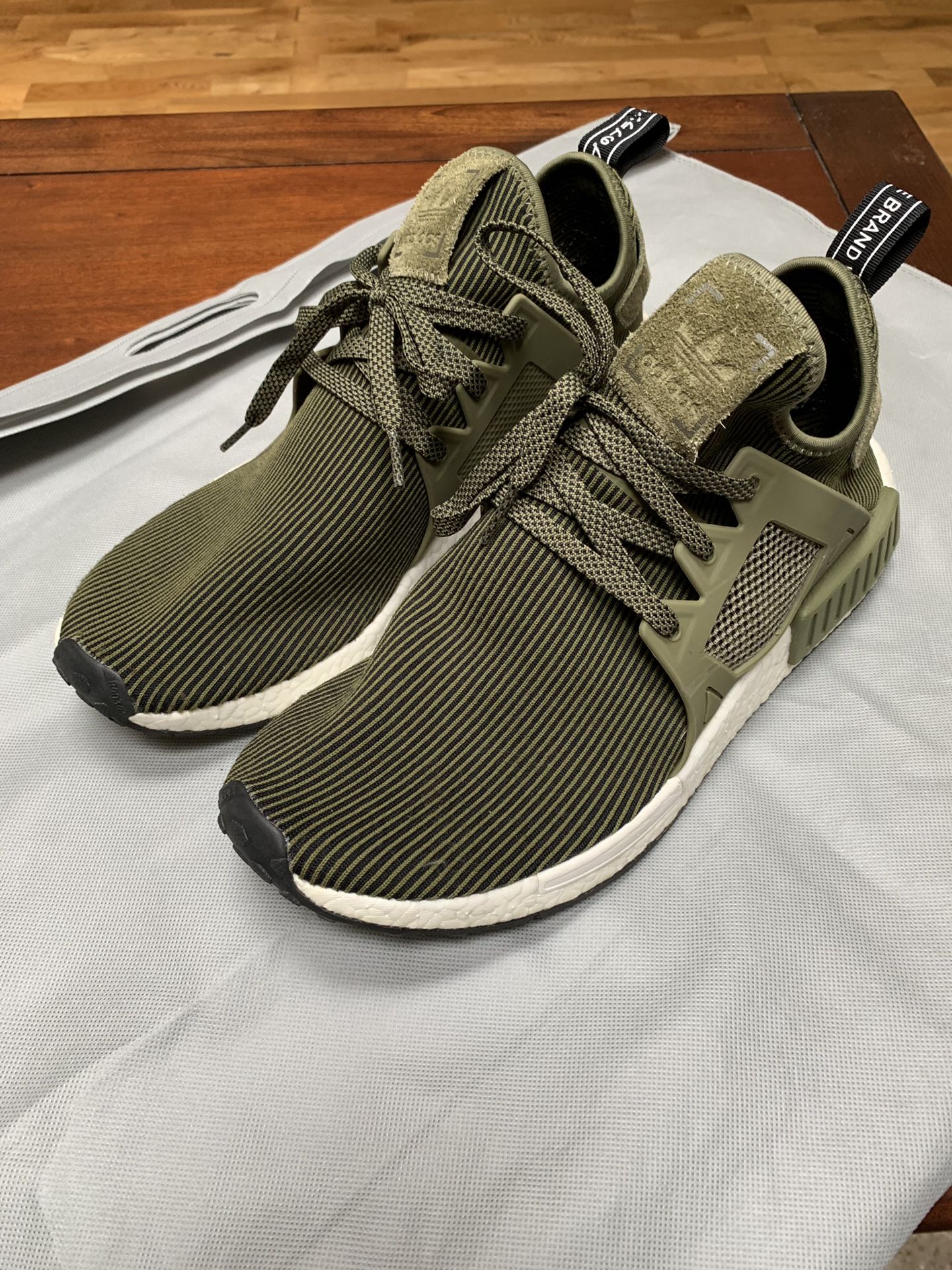 Olive NMD XR1. Size 12