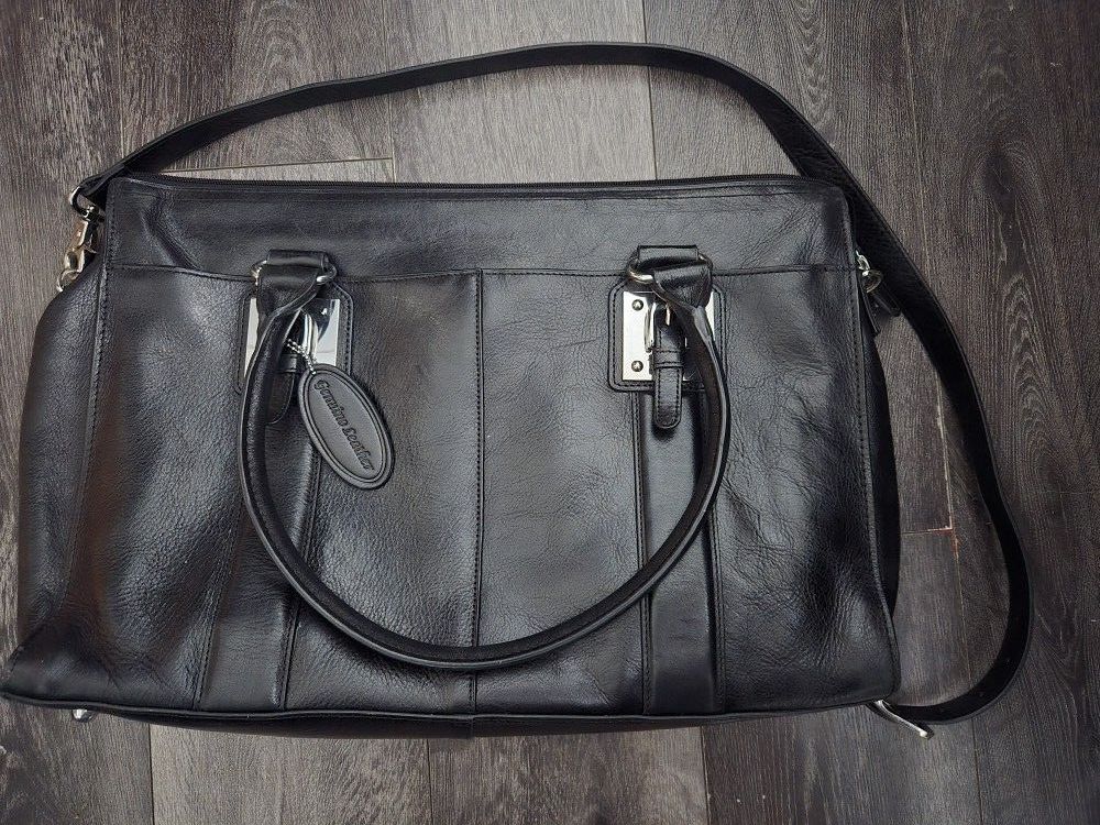 Genuine Leather Bag Laptop Tote Purse Satchel