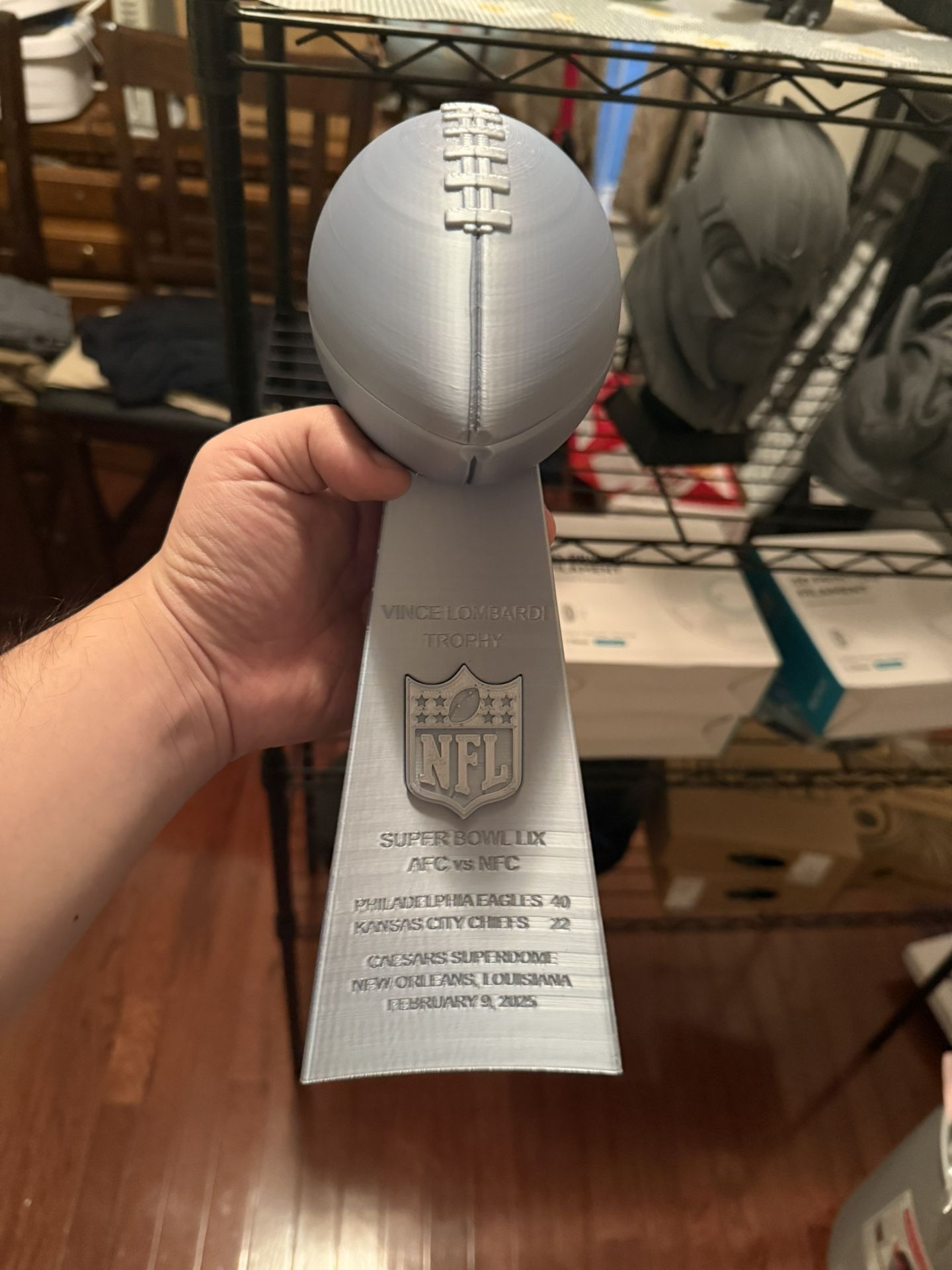 Philadelphia Eagles SuperBowl LIX Trophy