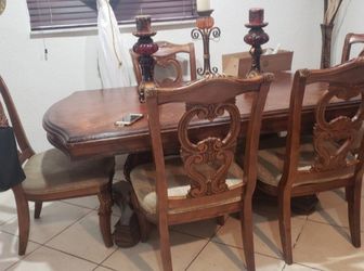 Real Wood Dining Table And Chairs