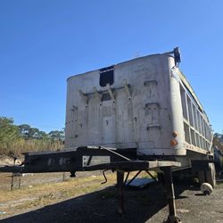 1979 FAST ALUMINUM DUMP TRAILER  TANDEM 28FT BOX & 32 FT LONG  CHASSIS I 