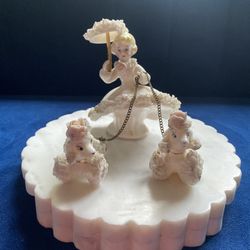 Porcelain  Girl  Figurine  with  Poodle