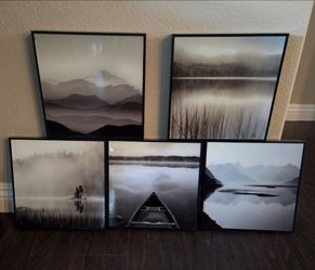 framed minimalist black and white