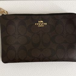 coach wristlet , brown