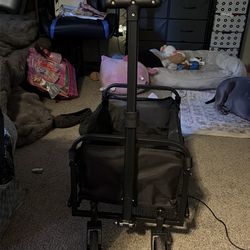 Black Foldable Utility Wagon – Perfect for Groceries, Beach Days, or Events