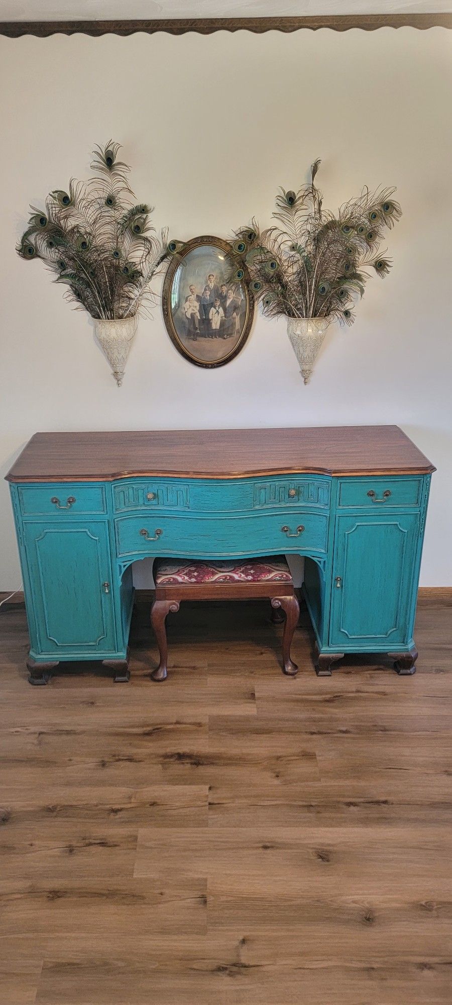 Antique Desk And Bench