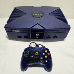 Custom Special Edition Asia Halo 2 Blue Original Xbox With Loaded 2TB Hard Drive 