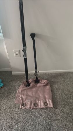 Pink color curtains