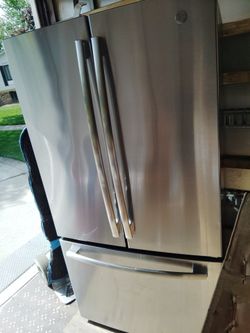 Refrigerator Side By Side With Water And Ice