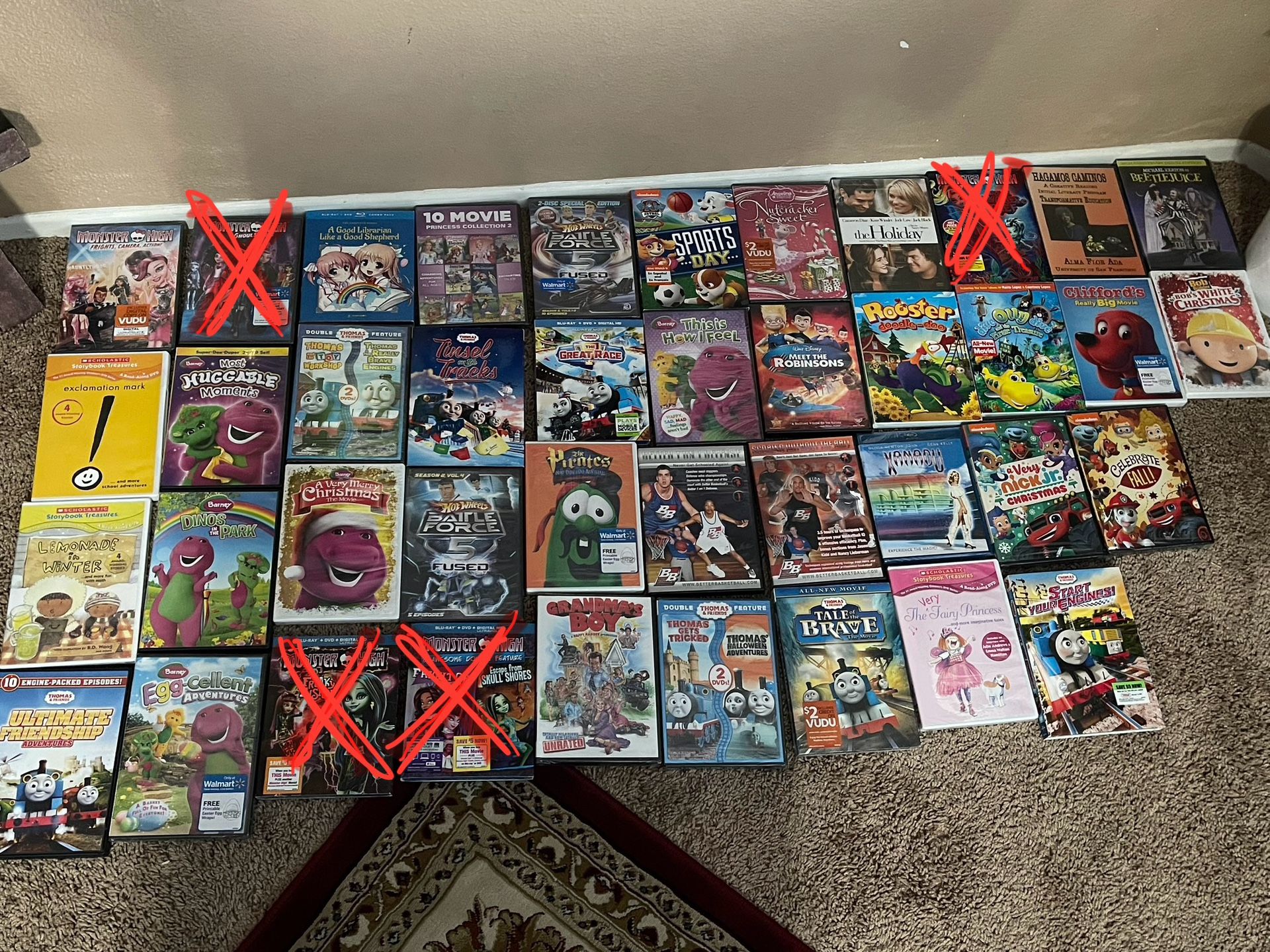 DVD Movies ~ $1 ~ Beetlejuice. Monster High. Disney Meet The Robinsons. Grandmas Boy. Xanadu. Nickelodeon. Barney.
